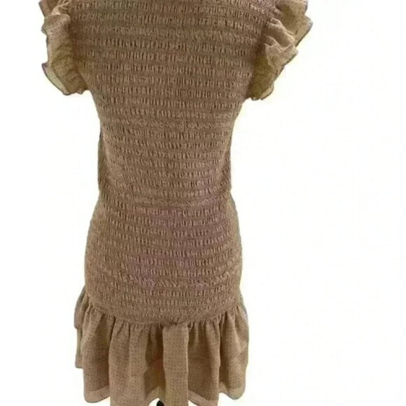 Storia Tan & Black Mini Dress size Small - Picture 3 of 13